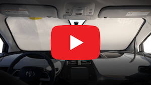Click to play video overview about our HeatShield car window covers.