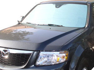 Heatshield Windshield Sun Shade for 2008, 2009, 2010, 2011 Mazda Tribute (exterior view)