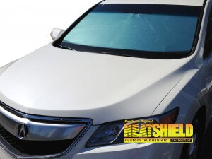 Heatshield Windshield Sun Shade for 2013, 2014, 2015, 2016, 2017, 2018 Acura RDX (exterior view)