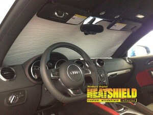 Heatshield Windshield Sun Shade for 2016 Audi TT (interior view)