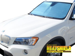 Heatshield Windshield Sun Shade for 2011-2017 BMW X3 (exterior view)