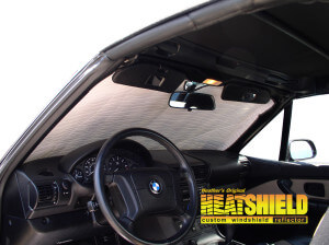 Heatshield Windshield Sun Shade for 1998 BMW Z3 (interior view)