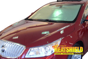 Heatshield Windshield Sun Shade for 2010-2016 Buick LaCrosse (exterior view)