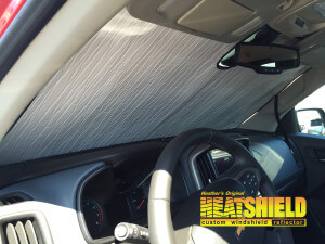 Heatshield Windshield Sun Shade for 2017 Chevrolet Colorado (interior view)