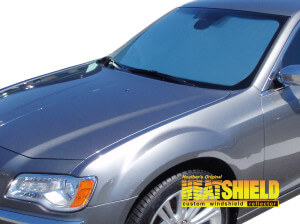 Heatshield Windshield Sun Shade for 2011-2023 Chrysler 300 (exterior view)