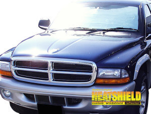 Heatshield Windshield Sun Shade for 1998, 1999, 2000, 2001, 2002, 2003 Dodge Durango (exterior view)