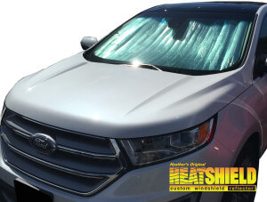 Heatshield Windshield Sun Shade for 2015, 2016, 2017, 2018 Ford Edge (exterior view)