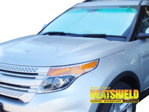 Heatshield Windshield Sun Shade for 2011-2019 Ford Explorer (exterior view)