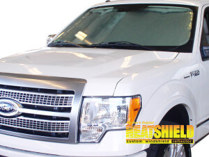 Heatshield Windshield Sun Shade for 2009, 2010, 2011, 2012, 2013, 2014 Ford F-150 (exterior view)