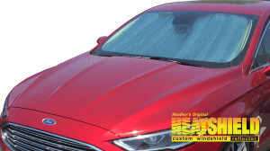 Heatshield Windshield Sun Shade for 2013-2020 Ford Fusion (exterior view)