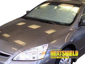 Heatshield Windshield Sun Shade for 2003, 2004, 2005, 2006, 2007 Honda Accord (exterior view)