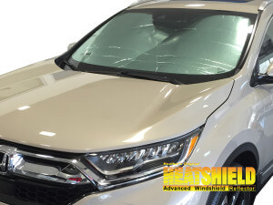 Heatshield Windshield Sun Shade for 2017, 2018, 2019, 2020, 2021, 2022 Honda CR-V (exterior view)