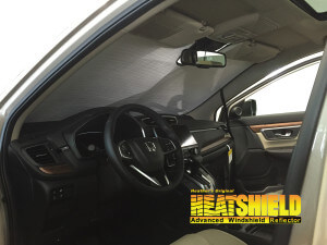 Heatshield Windshield Sun Shade for 2018 Honda CR-V (interior view)