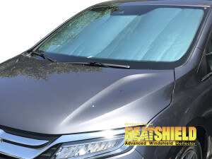 Heatshield Windshield Sun Shade for 2018, 2019, 2020 Honda Odyssey (exterior view)