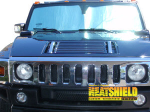 Heatshield Windshield Sun Shade for 2003-2009 Hummer H2 (exterior view)