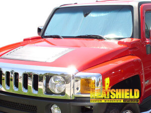 Heatshield Windshield Sun Shade for 2006, 2007, 2008, 2009, 2010 Hummer H3 (exterior view)