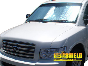 Heatshield Windshield Sun Shade for 2004-2010 Infiniti QX56 (exterior view)