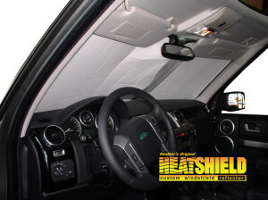 Heatshield Windshield Sun Shade for 2006 Land Rover LR3 (interior view)