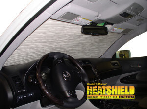 Heatshield Windshield Sun Shade for 2006 Lexus GS300 (interior view)