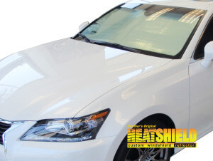 Heatshield Windshield Sun Shade for 2013, 2014, 2015, 2016, 2017 Lexus GS350 (exterior view)