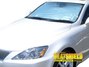 Heatshield Windshield Sun Shade for 2010, 2011, 2012, 2013, 2014, 2015 Lexus IS350 (exterior view)