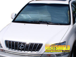 Heatshield Windshield Sun Shade for 1999, 2000, 2001, 2002, 2003 Lexus RX300 (exterior view)