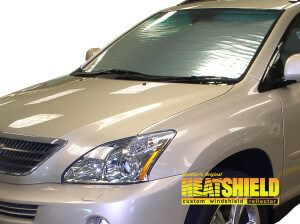 Heatshield Windshield Sun Shade for 2004, 2005, 2006 Lexus RX330 (exterior view)