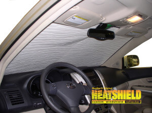 Heatshield Windshield Sun Shade for 2005 Lexus RX330 (interior view)