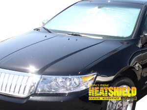 Heatshield Windshield Sun Shade for 2007, 2008, 2009, 2010, 2011, 2012 Lincoln MKZ (exterior view)