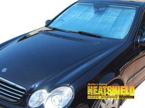 Heatshield Windshield Sun Shade for 2001-2007 Mercedes C-Class (203) (exterior view)