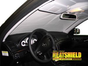 Heatshield Windshield Sun Shade for 2009 Mercedes E-Class (211) (interior view)