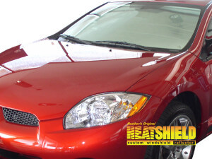 Heatshield Windshield Sun Shade for 2006-2012 Mitsubishi Eclipse (exterior view)