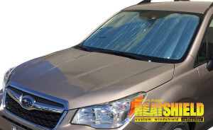 Heatshield Windshield Sun Shade for 2014, 2015, 2016, 2017, 2018 Subaru Forester (exterior view)