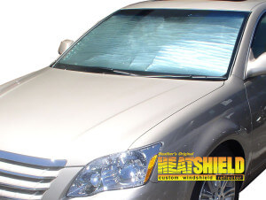 Heatshield Windshield Sun Shade for 2005-2012 Toyota Avalon (exterior view)