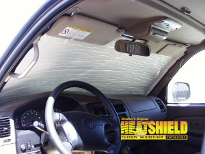 Heatshield Windshield Sun Shade for 2001 Toyota Tacoma (interior view)