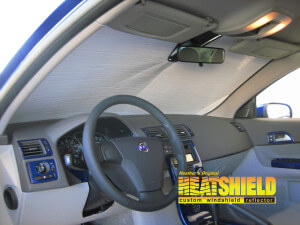 Heatshield Windshield Sun Shade for 2012 Volvo C30 (interior view)