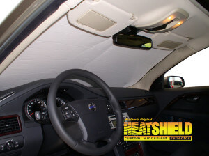 Heatshield Windshield Sun Shade for 2008 Volvo S80 (interior view)