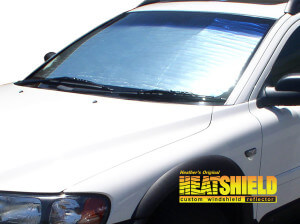 Heatshield Windshield Sun Shade for 2001-2007 Volvo V70 (exterior view)