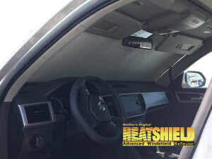 Heatshield Windshield Sun Shade for 2019 Volkswagen Atlas (interior view)