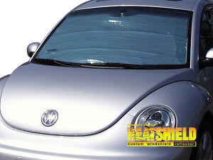 Heatshield Windshield Sun Shade for 1998-2011 Volkswagen Beetle (exterior view)