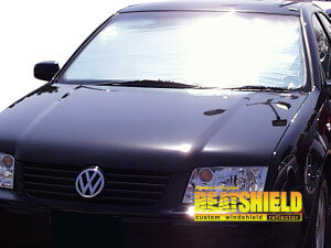 Heatshield Windshield Sun Shade for 1999-2006 Volkswagen Bora (exterior view)