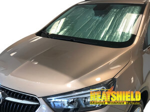 Heatshield Windshield Sun Shade for 2013-2022 Buick Encore (exterior view)