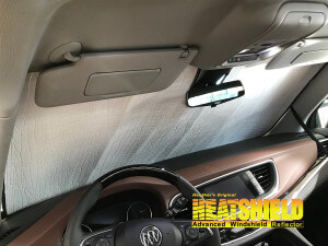 Heatshield Windshield Sun Shade for 2023 Buick Enclave (interior view)