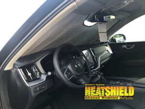 Heatshield Windshield Sun Shade for 2018 Volvo XC60 (interior view)