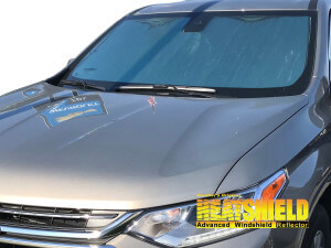 Heatshield Windshield Sun Shade for 2018, 2019, 2020, 2021, 2022, 2023 Chevrolet Traverse (exterior view)