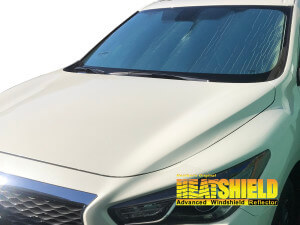 Heatshield Windshield Sun Shade for 2014-2020 Infiniti QX60 (exterior view)