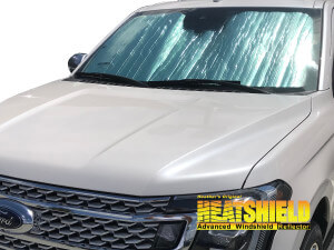 Heatshield Windshield Sun Shade for 2018-2024 Ford Expedition (exterior view)