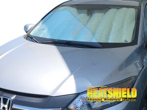 Heatshield Windshield Sun Shade for 2016-2022 Honda HR-V (exterior view)