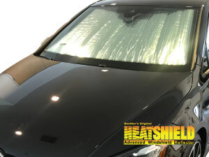 Heatshield Windshield Sun Shade for 2015-2021 Volkswagen Golf (exterior view)