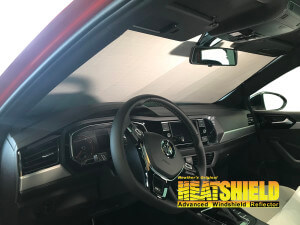 Heatshield Windshield Sun Shade for 2020 Volkswagen Jetta (interior view)